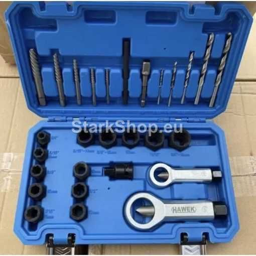Комплект от Екстрактори, Гайкоцеп  Шпилководачи 28 части HAWEK HW-1009