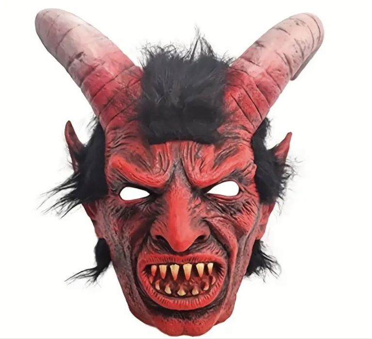Masca latex Lucifer Demon Red