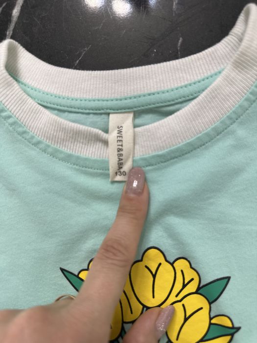 Футболка для девочки с принтом и бантиком