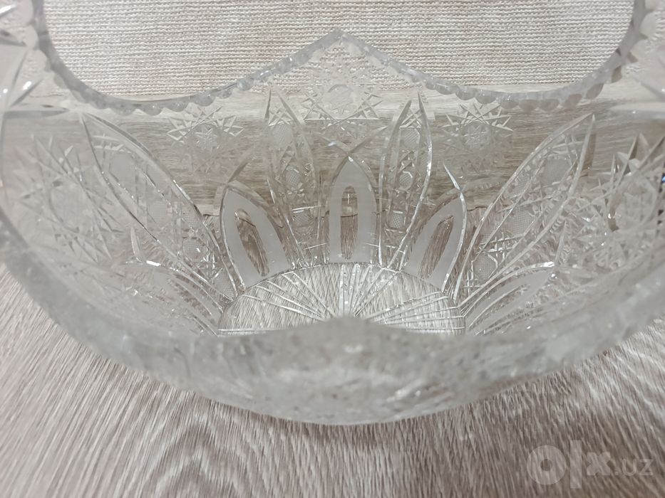 Корзина хрустальная Чехословакия