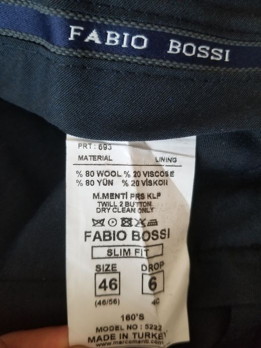 Официален тъмно син костюм Fabbio Bossi