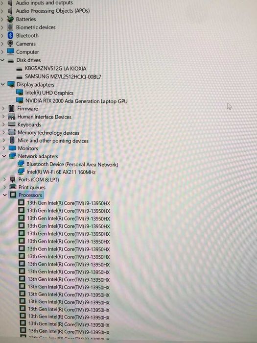 Lenovo ThinkPad P16 Gen 2 Eкан: 16’IPS 2,5К  165 Hz. 400nits 100%sRGB cpu: i9 13950HX gpu: NVIDIA RTX 2000 8GB, Ram 32 Gb/1 Tb SSD. ГАРАНЦИЯ III 2028г