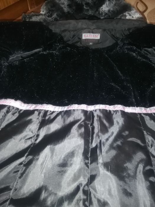 Дамска черна шуба