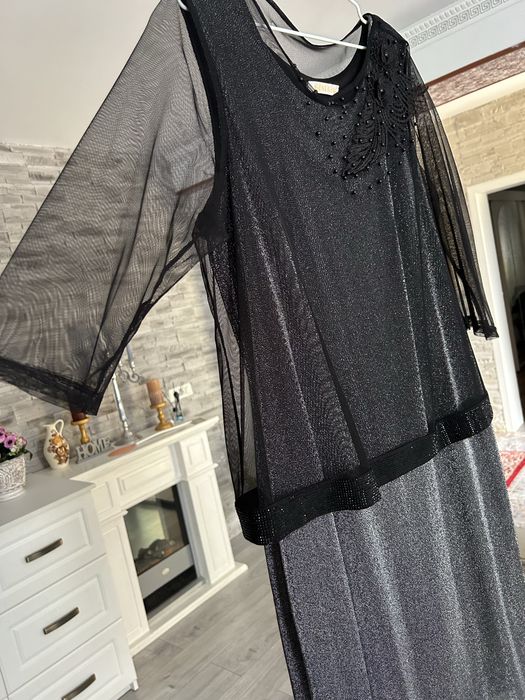 Rochie de gala negru cu gri