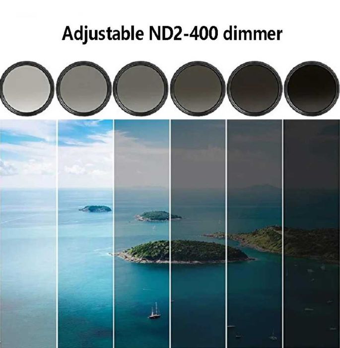 RiseUK ND филтър с регулируема плътност ND2 ND400 Variable Fader 77 mm