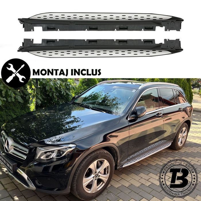Praguri Aluminiu compatibile cu Mercedes GLC C253 X253 cu MONTAJ INCLUS