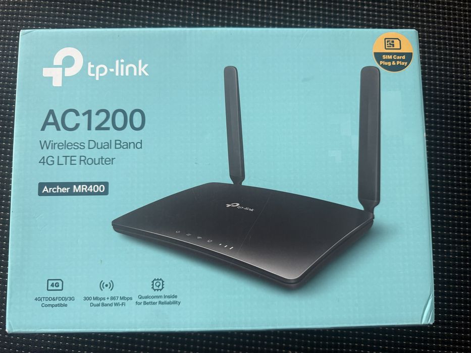 Router Wireless Dual Band 4G LTE TP-Link Archer MR400 AC1200