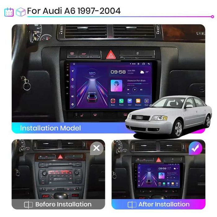 Мултимедия Двоен дин за Audi А6  навигация за Ауди A6 плеър с Android