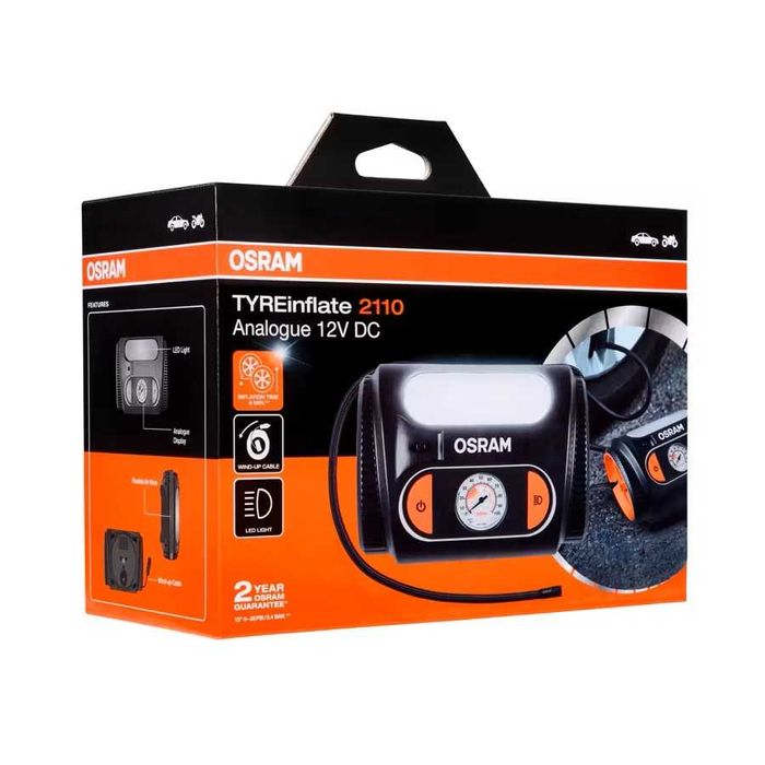 *Нов модел* Компресор за гуми OSRAM TYREINFLATE 2110 - 12V