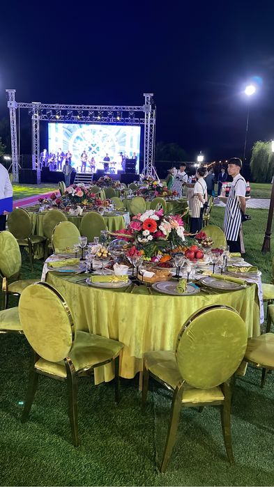 Прокат посуда стол стулья шатер