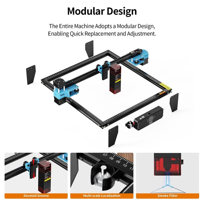 Машина за лазерно гравиране и изрязване TwoTrees 10W