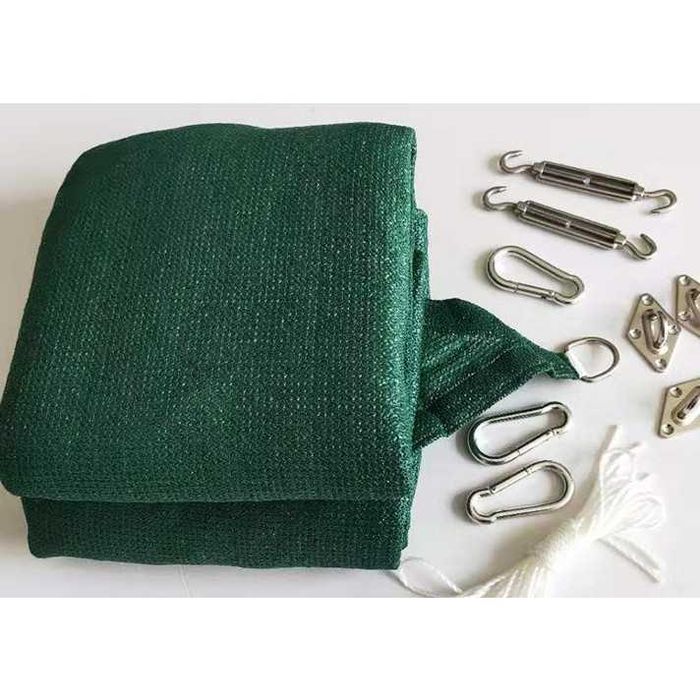 Prelata de soare  de tip parasolar, triunghiulara, 3x3x3 m, verde