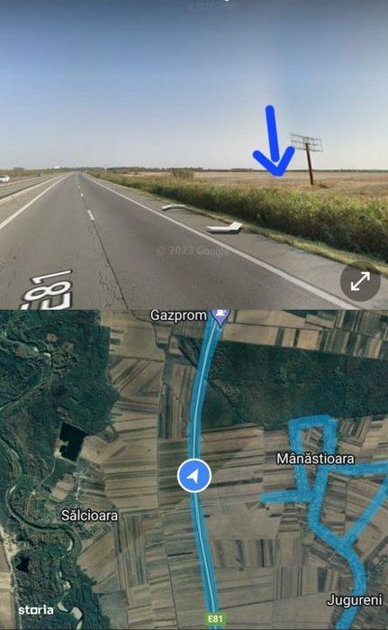 Teren Autostrada A1 24ha pentru balastiera
