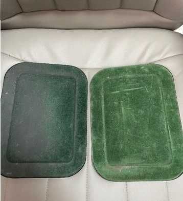 Два посребрени подноса с размери 19,5/26 см цената е за двата подноса