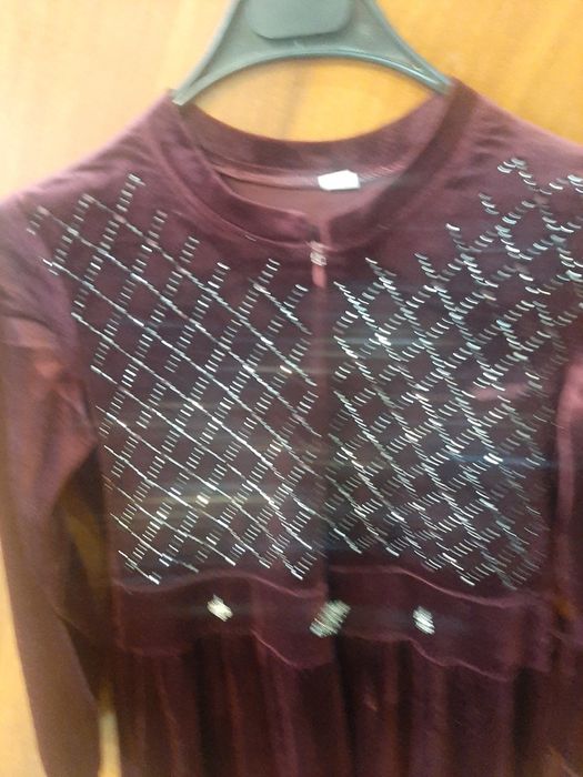 Платье велюровое