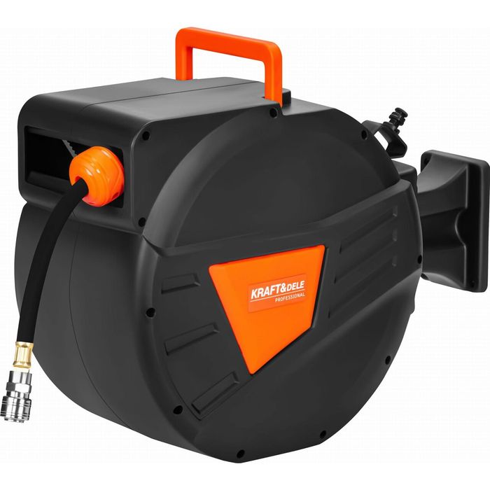 Furtun pentru aer, pneumatic retractabil, 1/4", 20 metri, Kraft