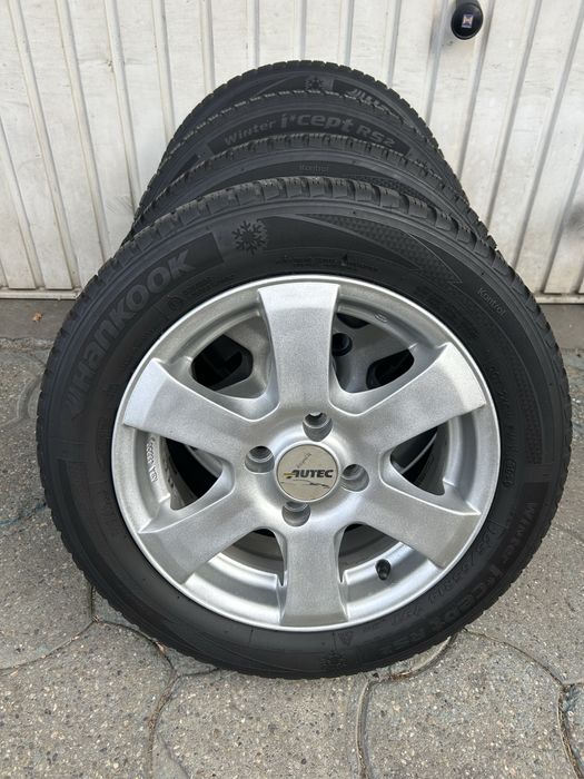 Jante aliaj 4x98mm, anvelope iarna 165/65 R14, Fiat Punto, Panda, Doblo, Ford Ka, Citroen Nemo