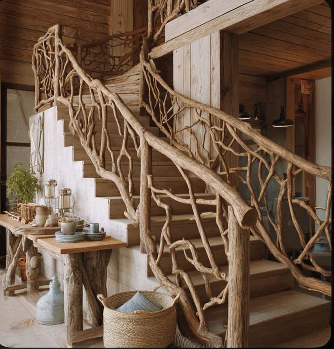 Rustic va eco uslubidagi zinapoya yasaydigan usta kerak.