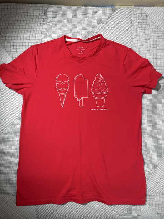 Armani Exchange A|X червена тениска Ice Cream graphic, M Slim
