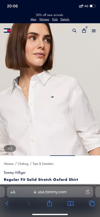 Tommy Hilfiger рубашка оригинал Размер S