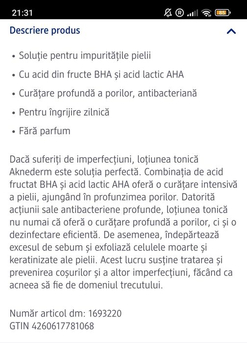 Tinctura anti acnee