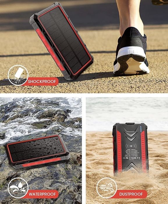DJROLL® Solar Power Bank - 30000mAh плюс подарък челник
