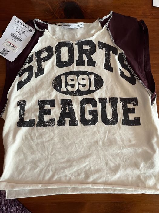 Къса блуза тип потник Bershka