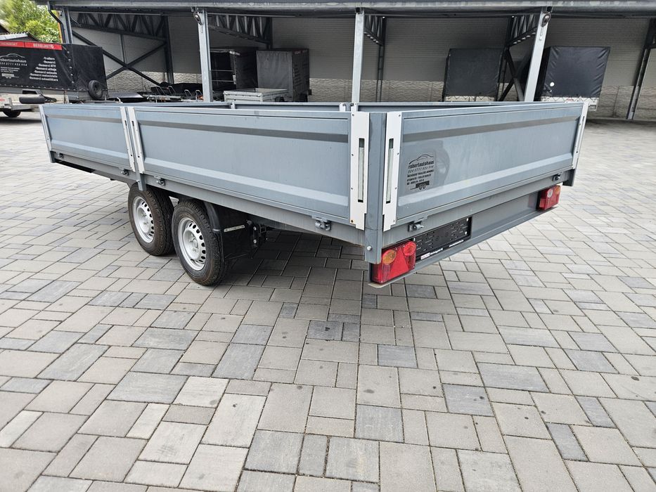 Remorca 4x2 metri cu obloane de 2000 kg,pe foi de arc,noua!