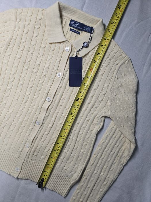 Cardigan Ralph Lauren cu guler bej dama