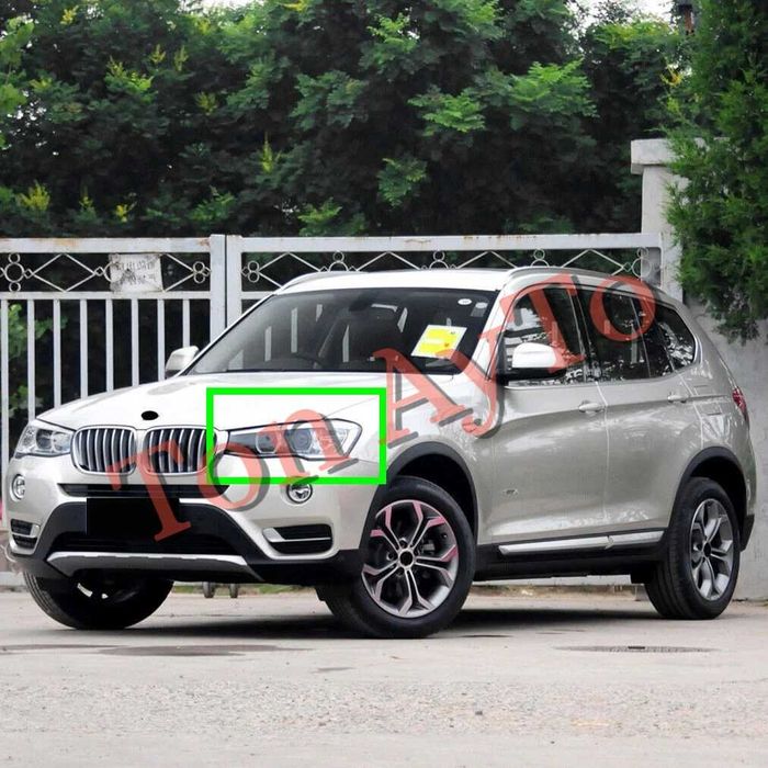 Стъкла Капаци Фарове БМВ BMW X3 F25 LCI / X4 F26 2014 - 2018 Стъкла Фарове Комплект