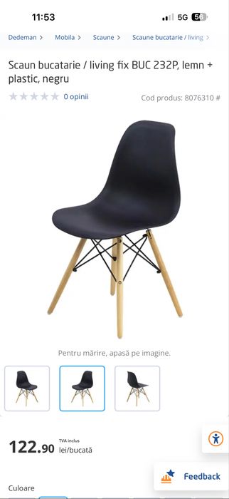 2 buc Scaun bucatarie