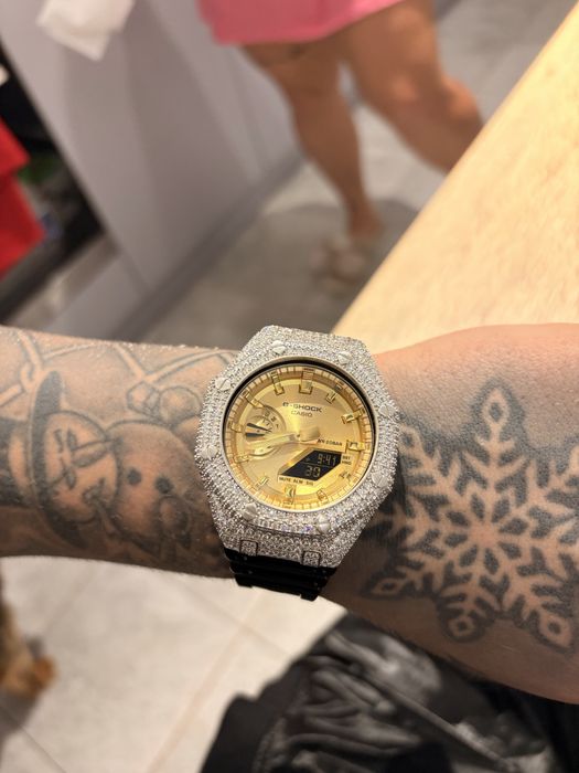 Ceas sport G-Shock cu diamante & argint