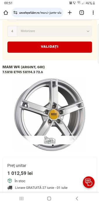 Jante MAM W4 R18 114,3x5