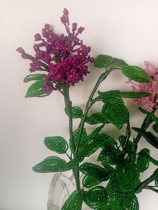 Сирень из бисера ручной работы