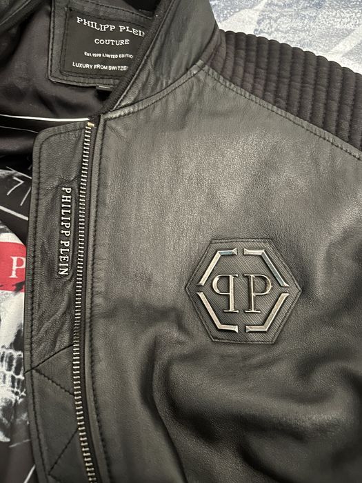 geaca piele naturala Philip Plein