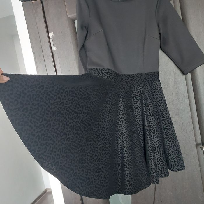 Rochiță neagra animal print XL