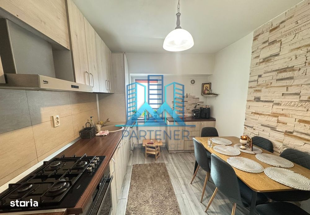 Apartament 3 camere, etaj 1, 84 mp, renovat,CUG,mobilat+utilat complet