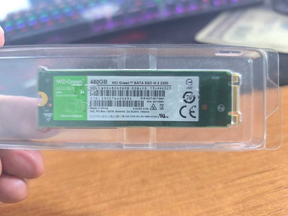 SSD накопитель 480 GB Western Digital Green (WDS480G3G0B), M.2, SATA
