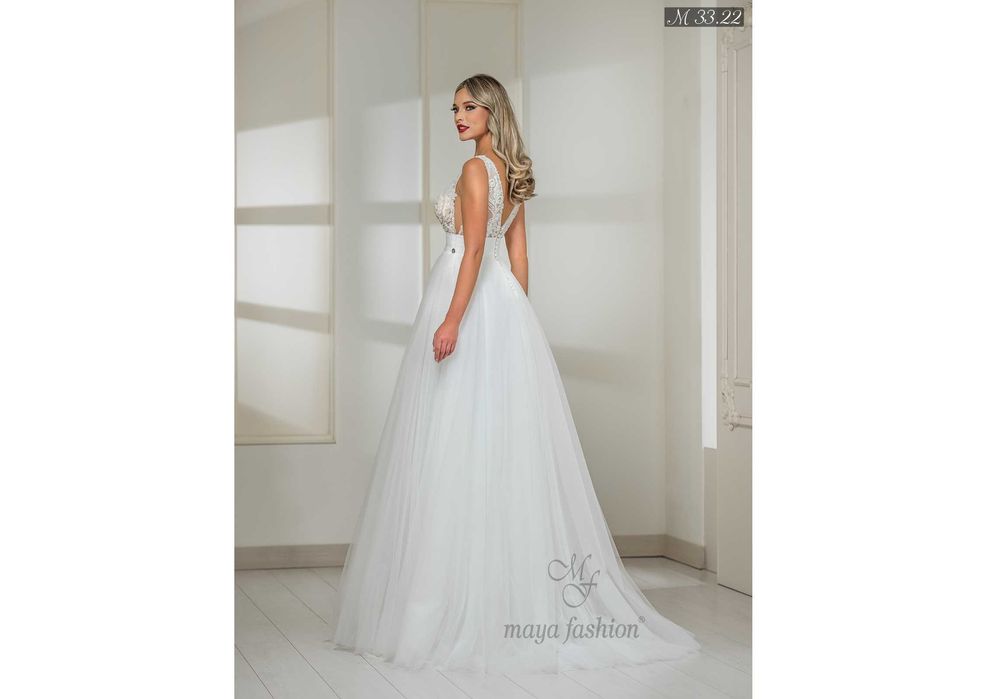 Rochie de mireasa Maya Fashion ivoire A-line, model 33.22 (2022), XS-S
