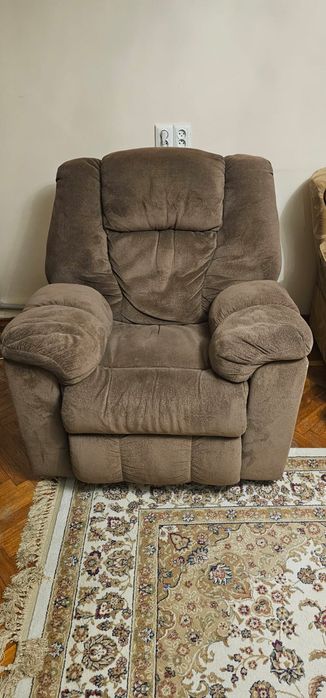 Кресло качалка реклайнер откидные тканевые