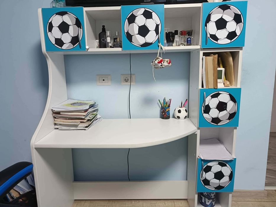 Birou studiu+compartimente depozitare