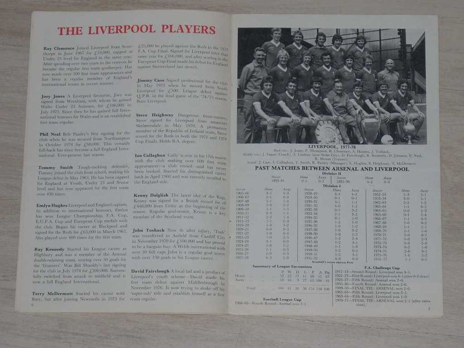 Арсенал Лондон оригинални футболни програми сезони 1971/72 до 1979/80