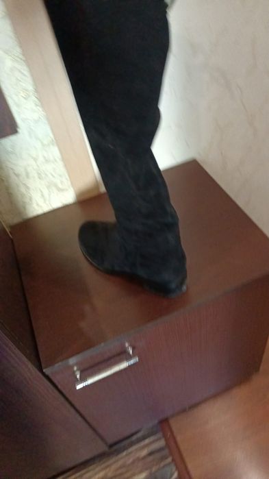 Замшевые ботфорты