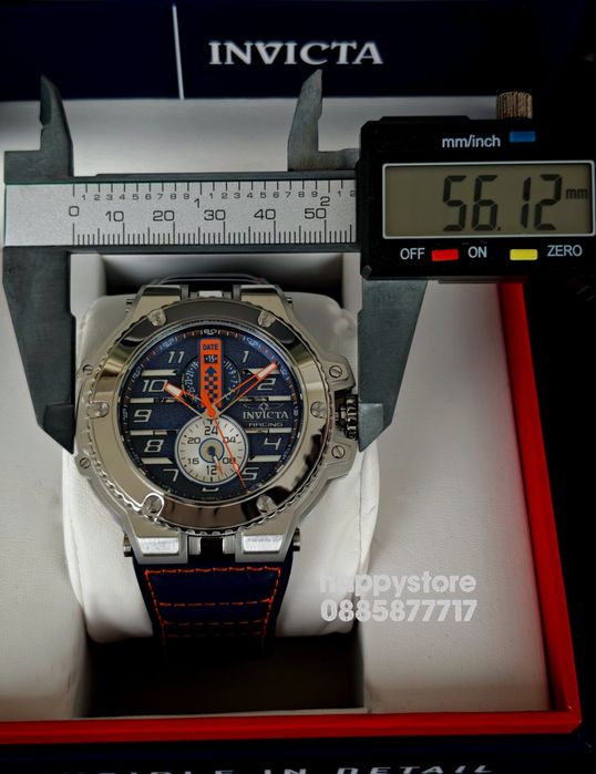 INVICTA Racing Downforce silver/blue 56 mm, Инвикта нов ръчен часовник