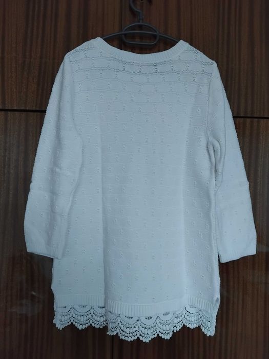 Снежнобяла блуза с дантела TOGETHER