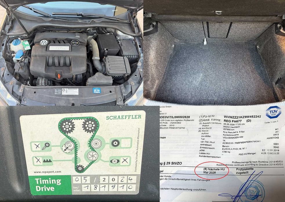 VW GOLF 6 1.6 MPI 102 Cai Simplu/Aspirat E5 Import Germania TUV nou 05/2028 si istoric service - 2x Climatronic Incalzire scaune Senzori parcare F/S