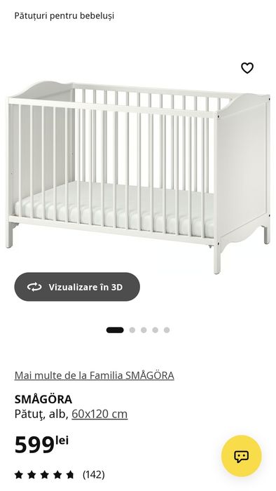Pat /pătuț bebe noi IKEA