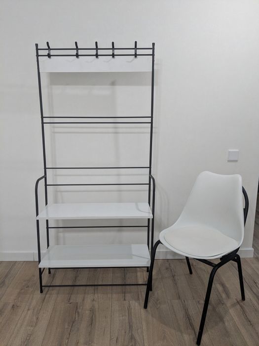 Вешалка напольная с полками для обуви