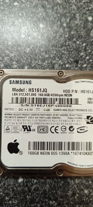 Продам жёсткий диск от Айпада 160g