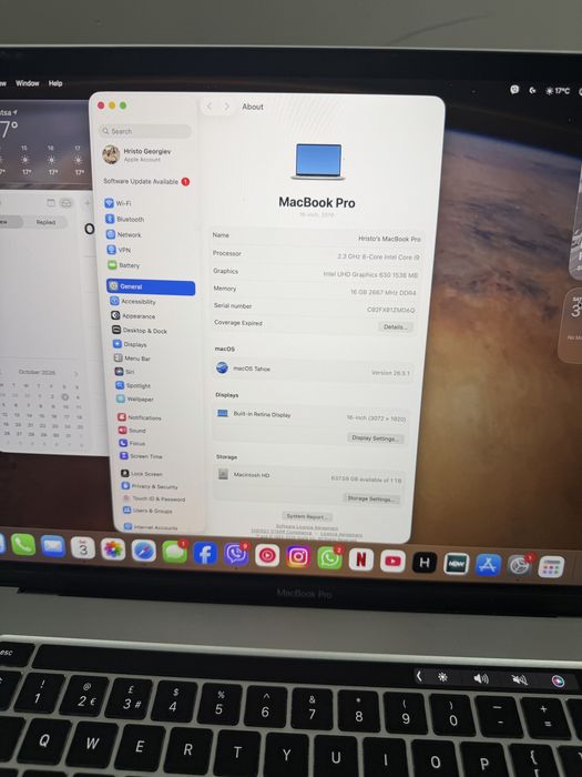 Apple Macbook pro 2019 1Tb